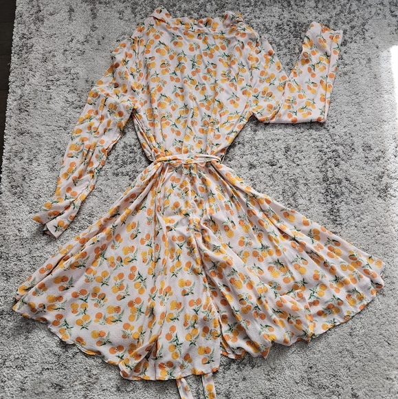 Free People Orange Wrap Dress NWT - Picture 5 of 16